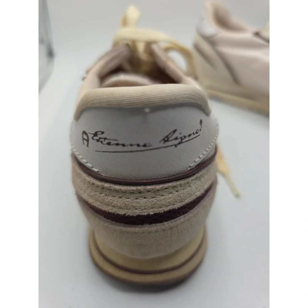 Etienne Aigner Tennis Size 5 Shoes Womens White Brown Sneakers Vintage W/ Box